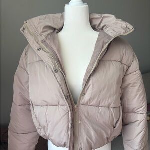 Women's Puffer Jacket - Tan